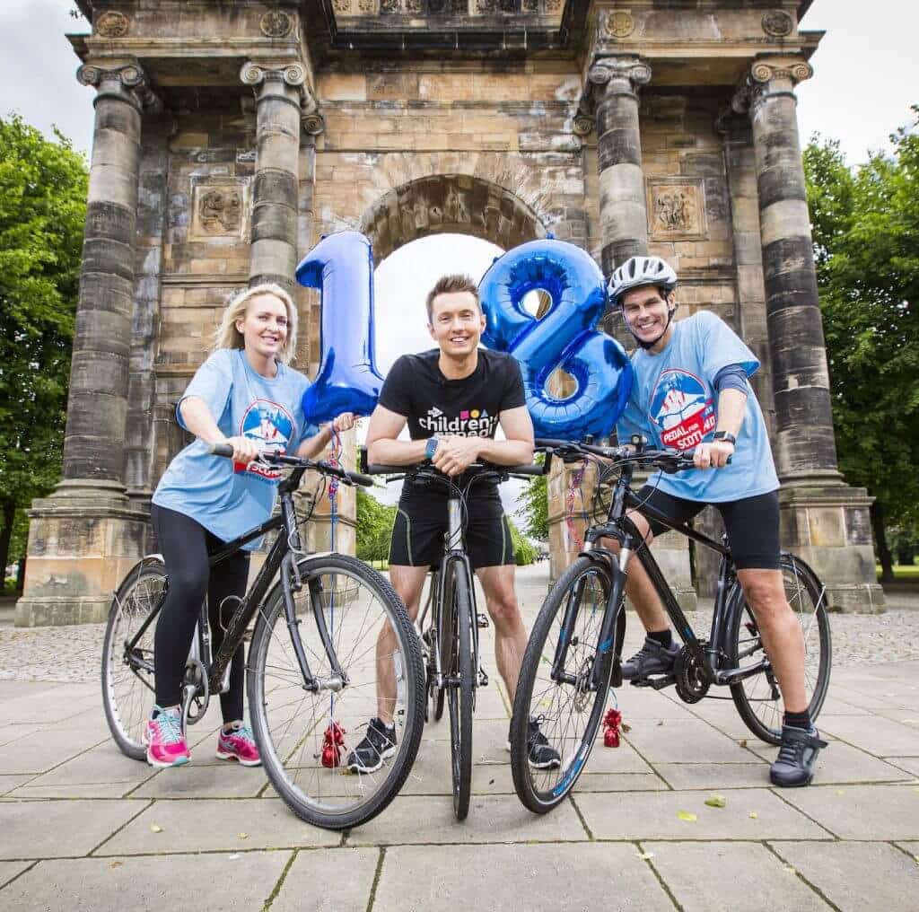 21/06/16 - PIC RODDY SCOTT 2016 Pedal For Scotland Launch with Sean Batty, Adele Cunningham and Robin Galloway .